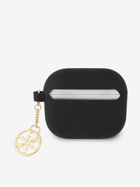 Guess Guess 4G Charm szilikon tok az AirPods 3 készülékhez Fekete