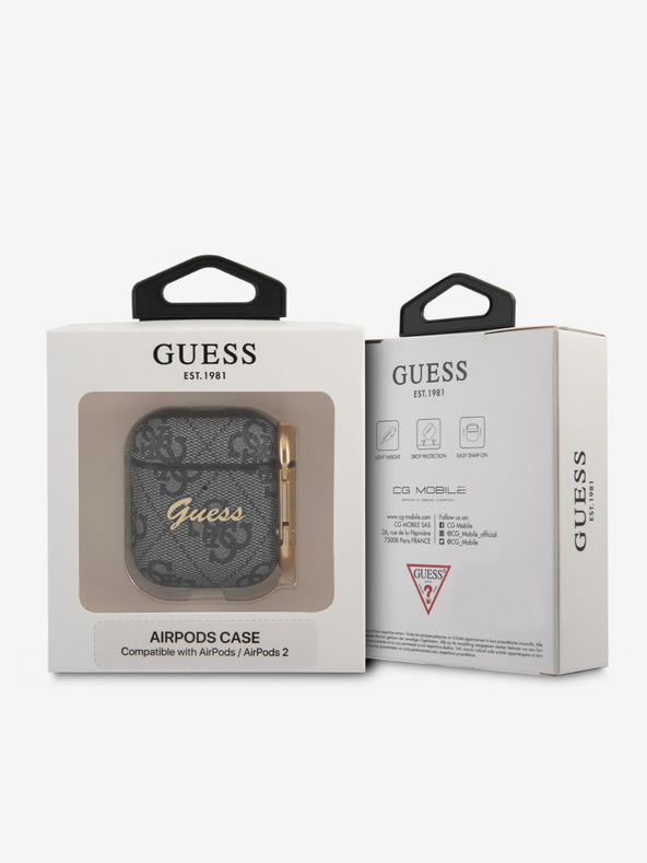 Guess 4G Script PC/PU AirPods 1/2 Black Tok