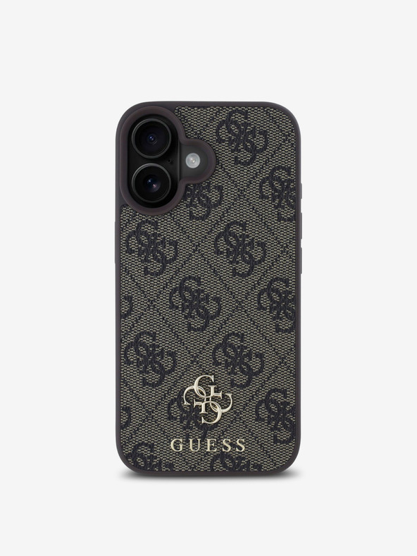 Guess Guess PU 4G kis fém logós MagSafe hátlap iPhone 16 készülékhez Barna