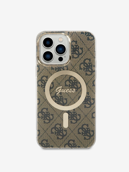 Guess Guess IML 4G MagSafe hátlap iPhone 14 Pro Max készülékhez Barna