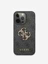 Guess Guess PU 4G fém logós hátsó borító iPhone 13 Pro Max szürke modellhez