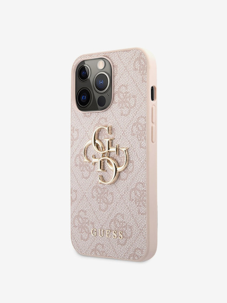 Guess Guess PU 4G fém logós hátlap az iPhone 13 Pro Max rózsaszínű iPhone 13 Pro Max készülékhez