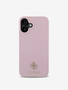 Guess Guess PU szemcsés 4G kis fém logós MagSafe hátlap iPhone 16-hoz Rózsaszínű