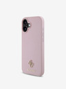 Guess Guess PU szemcsés 4G kis fém logós MagSafe hátlap iPhone 16-hoz Rózsaszínű
