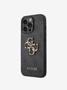 Guess Guess PU 4G fém logós hátlap iPhone 14 Pro készülékhez Szürke