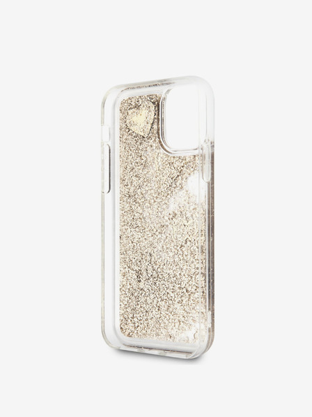 Guess Glitter Hearts Zadní Kryt pro iPhone 11 Gold Telefontok