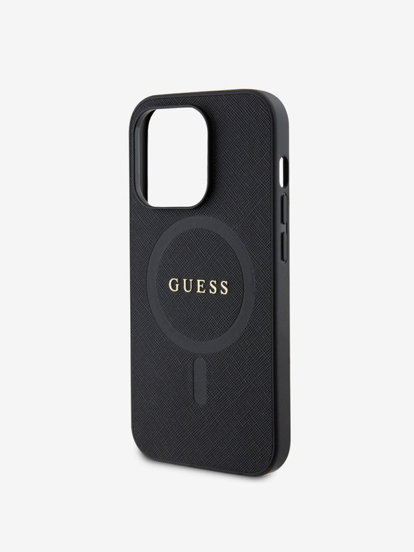 Guess PU Saffiano MagSafe Zadní Kryt pro iPhone 15 Pro Max Black Telefontok
