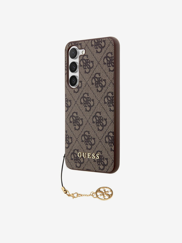 Guess Guess 4G Charm hátlap Samsung Galaxy S23-hoz barna barna