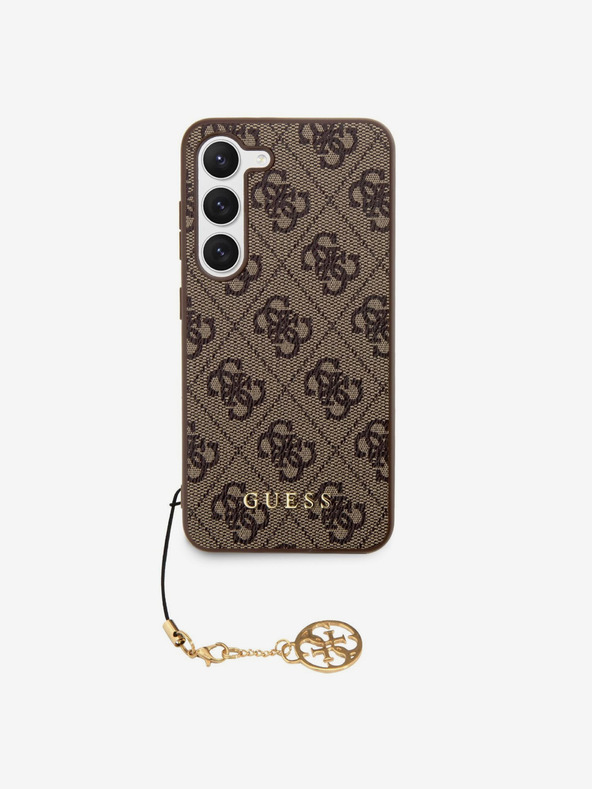 Guess Guess 4G Charm hátlap Samsung Galaxy S23-hoz barna barna