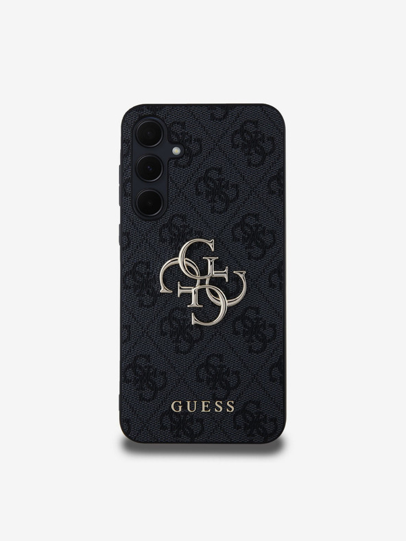 Guess Guess PU 4G fém logós hátlap a Samsung Galaxy A35 5G szürke modellhez