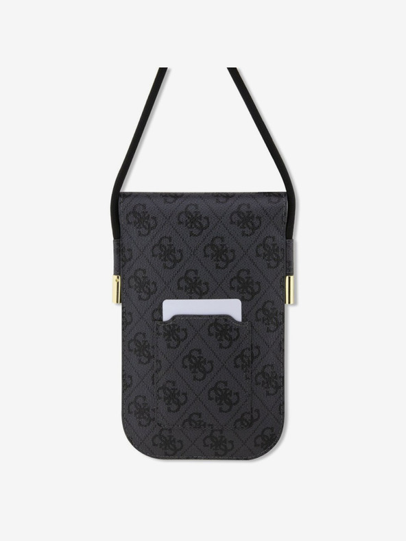 Guess Guess PU 4G fém logós fém logós telefontáska fekete