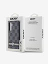 DKNY PU bőr kockás mintás és csíkos hátsó borító Samsung Galaxy S24 fekete DKNY Galaxy S24 fekete DKNY