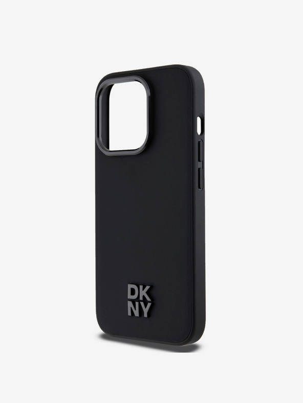 DKNY PU bőr Stack Logo Magsafe hátlap iPhone 14 Pro Max-hoz Fekete DKNY DKNY