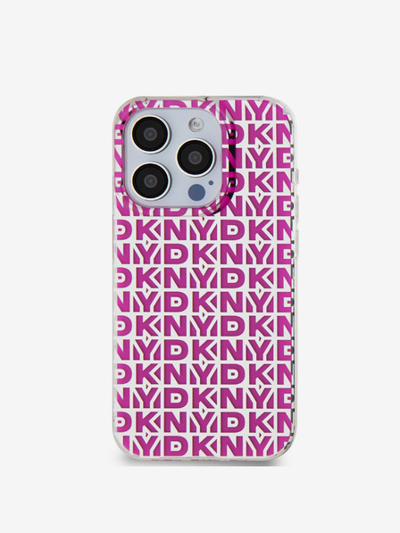 DKNY PC/TPU ismétlődő mintás hátsó borító iPhone 15 Pro Max készülékhez Rózsaszín DKNY