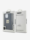 DKNY PU bőr Stack Logo csuklópánt hátlapi borító iPhone 14 Pro Max-hoz Fekete DKNY