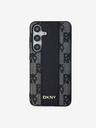 DKNY PU bőr kockás mintás Magsafe hátsó borító Samsung Galaxy S24 fekete DKNY