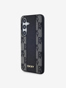 DKNY PU bőr kockás mintás Magsafe hátsó borító Samsung Galaxy S24 fekete DKNY