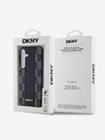 DKNY PU bőr kockás mintás Magsafe hátsó borító Samsung Galaxy S24 fekete DKNY