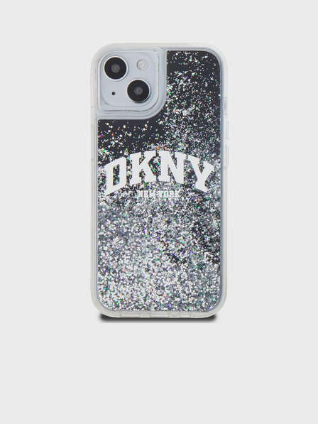 DKNY Folyékony csillogó íves logós hátlap iPhone 11 fekete DKNY DKNY