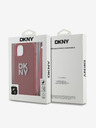 DKNY PU bőr Stack Logo csuklópánt hátlapi borító iPhone 14 készülékhez Piros DKNY DKNY