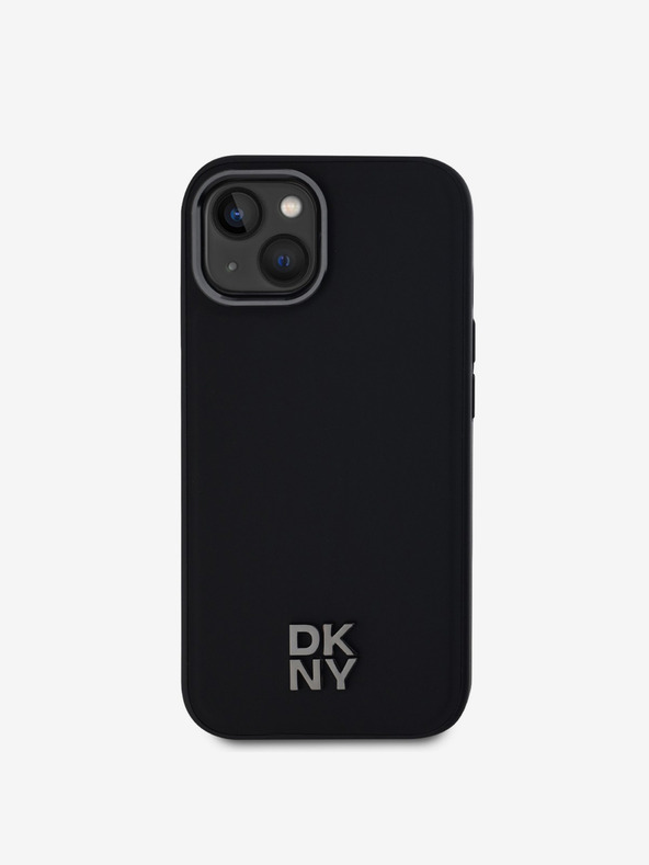 DKNY PU bőr Stack Logo Magsafe hátlap iPhone 15-hez Fekete DKNY DKNY