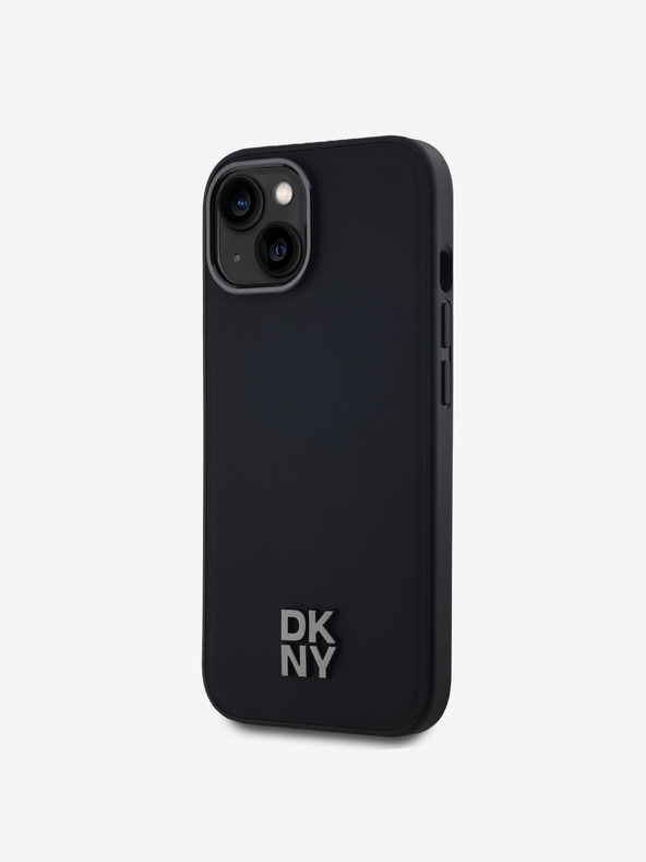 DKNY PU bőr Stack Logo Magsafe hátlap iPhone 15-hez Fekete DKNY DKNY
