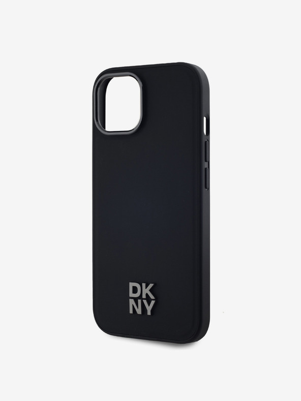 DKNY PU bőr Stack Logo Magsafe hátlap iPhone 15-hez Fekete DKNY DKNY