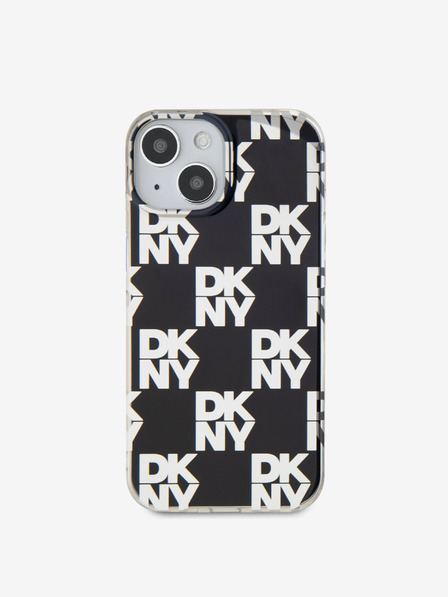 DKNY PC/TPU kockás mintás hátsó borító iPhone 14 készülékhez Fekete DKNY