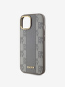 DKNY PU bőr kockás mintás Magsafe hátlap iPhone 15 bézs színű iPhone 15 Max Max bézs DKNY
