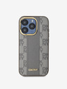 DKNY PU bőr kockás mintás Magsafe hátlap iPhone 15 Pro bézs DKNY 15 Pro bézs DKNY