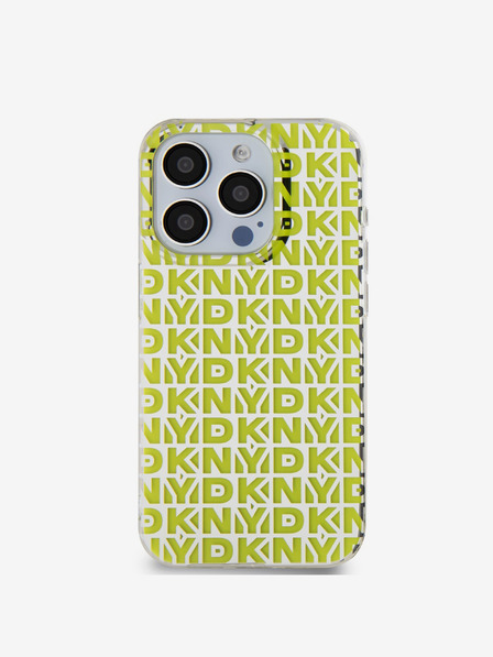 DKNY PC/TPU ismétlődő mintás hátsó borító iPhone 15 Pro Max készülékhez Sárga DKNY
