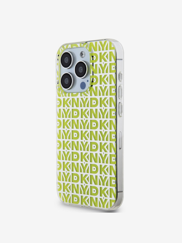 DKNY PC/TPU ismétlődő mintás hátsó borító iPhone 15 Pro Max készülékhez Sárga DKNY