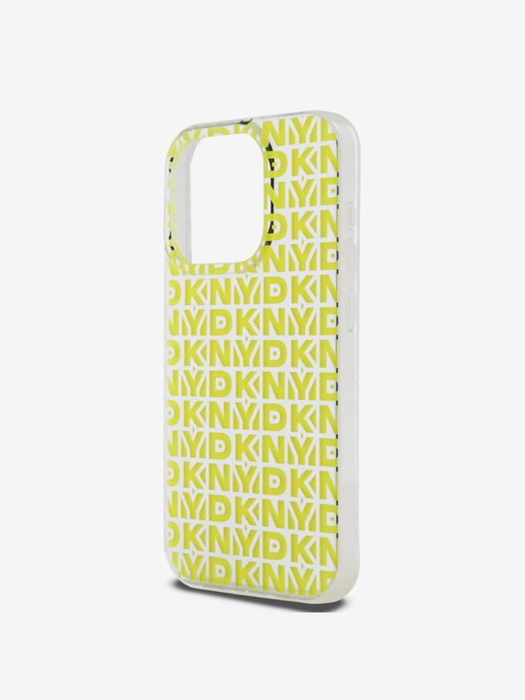 DKNY PC/TPU ismétlődő mintás hátsó borító iPhone 15 Pro Max készülékhez Sárga DKNY