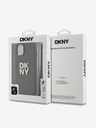DKNY PU bőr Stack Logo csuklópánt hátlap iPhone 13-hoz Barna DKNY DKNY