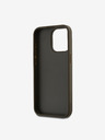 DKNY PU bőr Stack Logo csuklópánt hátlapi borító iPhone 14 Pro Max-hoz Barna DKNY