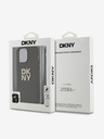 DKNY PU bőr Stack Logo csuklópánt hátlapi borító iPhone 14 Pro Max-hoz Barna DKNY