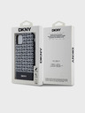 DKNY PU bőr Repeat Pattern Bottom Stripe MagSafe hátlap az iPhone 11-hez Fekete DKNY DKNY