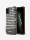 DKNY PU bőr ismétlődő mintás alsó csíkos MagSafe hátlap iPhone 11-hez Barna DKNY