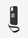 DKNY PU bőr Stack Logo csuklópánt hátlap iPhone 13-hoz Fekete DKNY DKNY