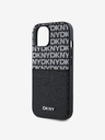 DKNY PU bőr Ismétlődő mintás kártya zsebes hátlap iPhone 15 fekete DKNY DKNY