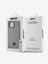 DKNY PU bőr Stack Logo Magsafe Magsafe hátlap iPhone 15 szürke DKNY DKNY