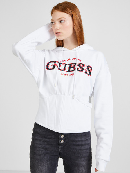Guess Fehér női kapucnis pulóver Guess