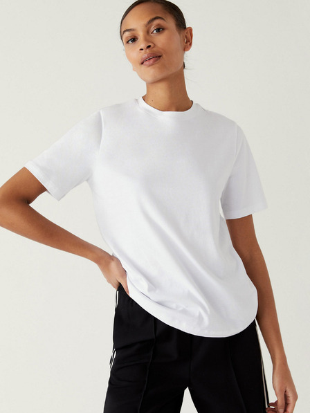 Marks & Spencer Fehér Marks & Spencer női pamut basic póló