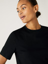 Marks & Spencer Fekete női pamut basic póló Marks & Spencer