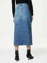Marks & Spencer Denim midi-szoknya Marks & Spencer tengerészkék