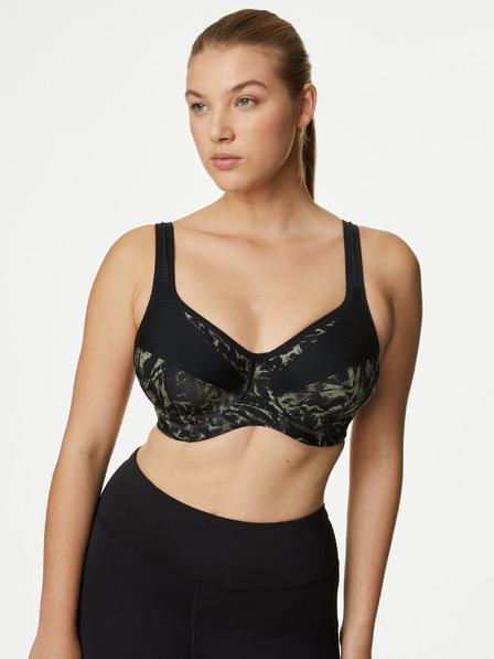 Marks & Spencer Két női sportmelltartóból álló készlet fekete és zöld színben Marks & Spencer