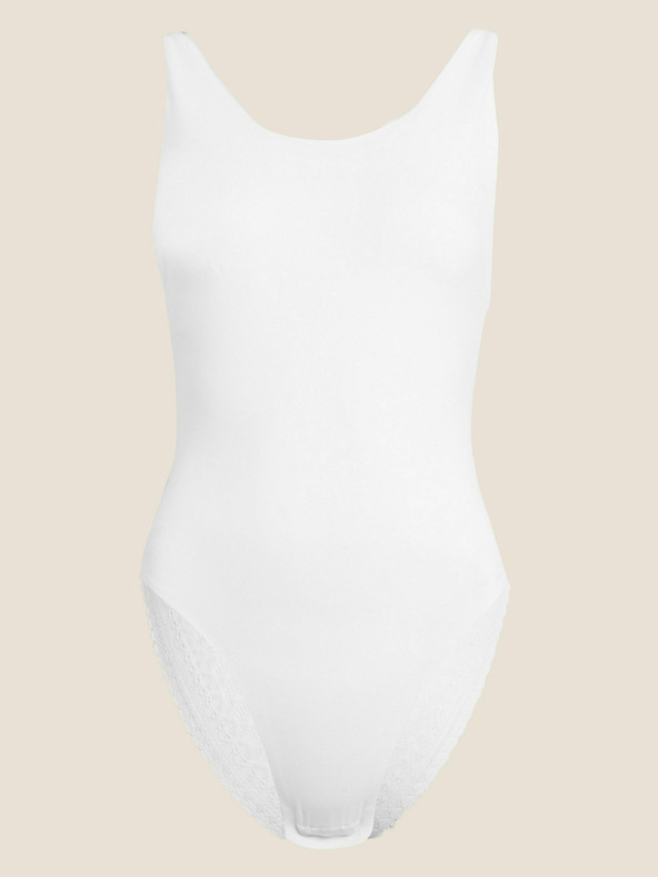 Marks & Spencer Fehér női Marks & Spencer Secret Support™ csipkés feszesítő bodysuit