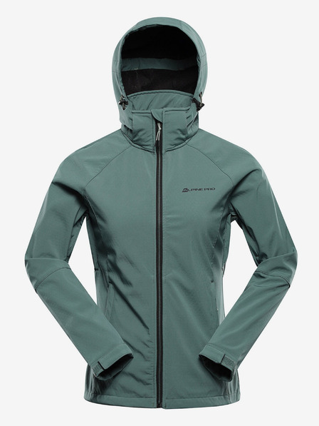 ALPINE PRO Női softshell kabát membránnal ALPINE PRO HOORA zöld