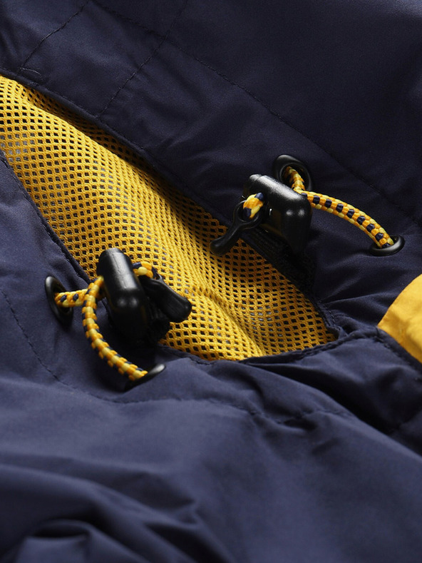 ALPINE PRO Fekete és sárga női PTX Alpine Pro Norema kabát membránnal