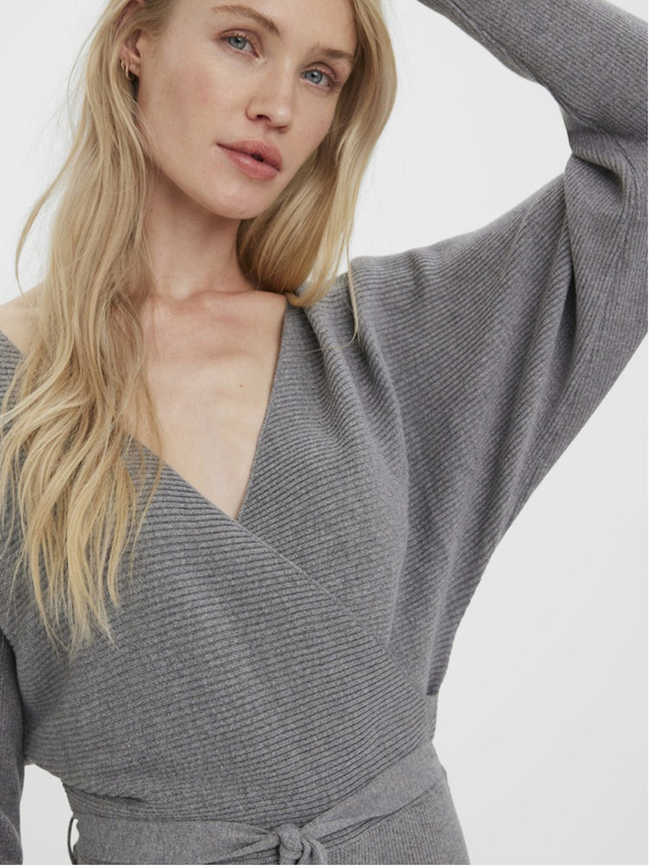 Vero Moda Szürke női pulóver ruha Vero Moda Hollyrem
